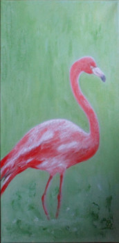 Obra contemporánea nombrada « Flamant rose », Hecho por CBC