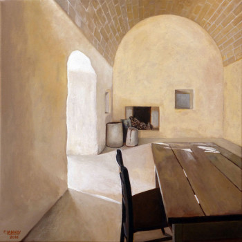 Obra contemporánea nombrada « Intérieur N° 43 », Hecho por PATRICE LANNOY