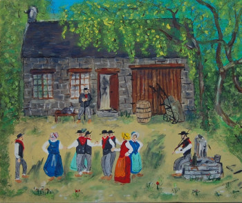 Obra contemporánea nombrada « La bourrée », Hecho por USHA
