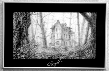 Obra contemporánea nombrada « La maison dans la foret », Hecho por YAGODKIN IGOR