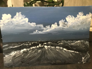 Obra contemporánea nombrada « Mer agitée 2 », Hecho por L.DT