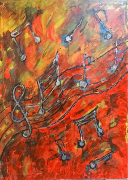 Obra contemporánea nombrada « Musica », Hecho por CAROLINE YAHYA