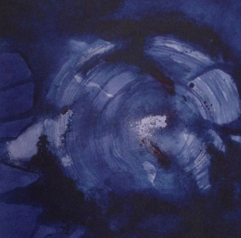 Obra contemporánea nombrada « Indigo II », Hecho por CORINNE DUMONT PASQUIER