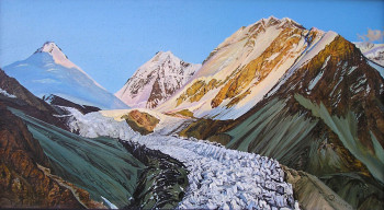 Obra contemporánea nombrada « Peak de Four Glacier », Hecho por GRACHOV VALERIY