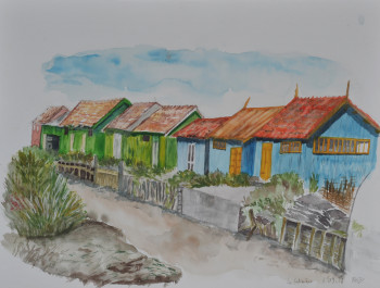 Obra contemporánea nombrada « Cabanes d'ostréiculteurs », Hecho por BARTLET-DROUZY