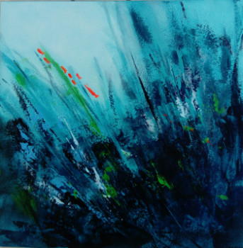Obra contemporánea nombrada « BLEW 9 », Hecho por MIREILLE MAURY
