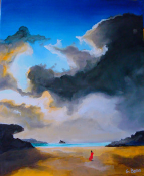 Obra contemporánea nombrada « LA PLAGE », Hecho por BARON