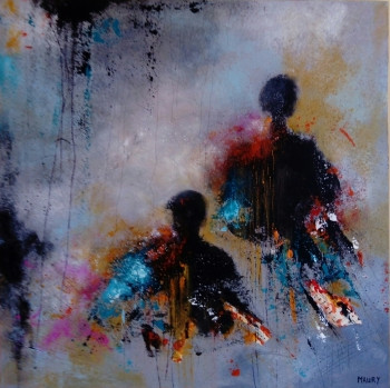 Obra contemporánea nombrada « EN MARCHE », Hecho por MIREILLE MAURY