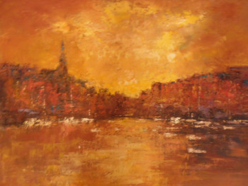 Obra contemporánea nombrada « paimpol », Hecho por ALAIN COJAN