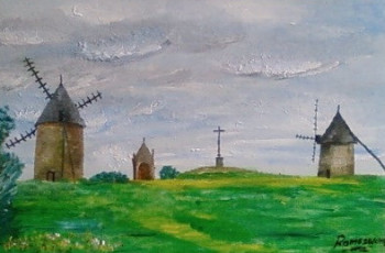 Obra contemporánea nombrada « Les petits moulins », Hecho por GUY ROMEDENNE