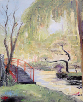 Obra contemporánea nombrada « Jardin japonais », Hecho por JEAN MARIE SCHROETTER