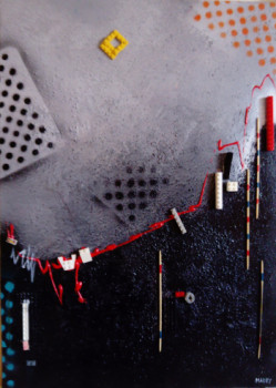 Obra contemporánea nombrada « HESITATION 1 », Hecho por MIREILLE MAURY