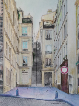 Obra contemporánea nombrada « PASSAGE COTTIN », Hecho por JACQUES TAFFOREAU