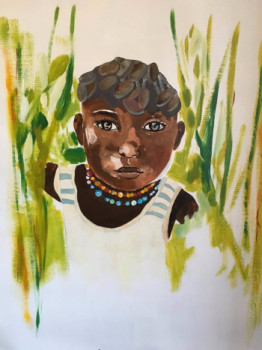 Obra contemporánea nombrada « Enfant du monde 1 », Hecho por LOON
