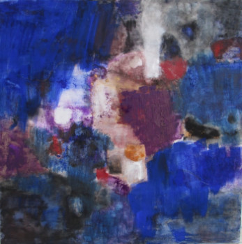 Obra contemporánea nombrada « Bleu et violet », Hecho por J. CAUMES