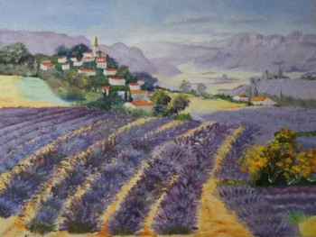 Obra contemporánea nombrada « Paysage provençale », Hecho por BOUTIN