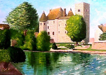 Obra contemporánea nombrada « Le Château de Nemours. », Hecho por BOUTIN