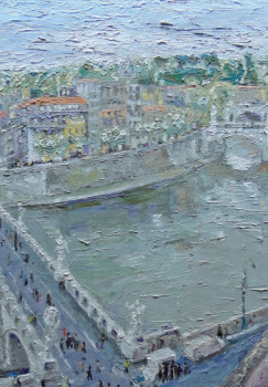 Obra contemporánea nombrada « 28 B Pont Vittorio. Rome », Hecho por CHRISTIAN RENARD