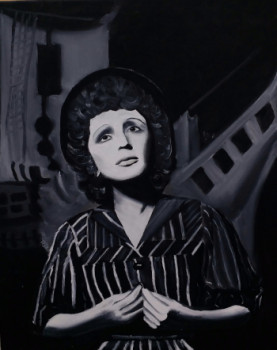 Obra contemporánea nombrada « Portrait d' Edith PIAF », Hecho por BOUTIN