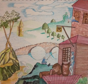 Obra contemporánea nombrada « paysage en perspective inversée », Hecho por BARTLET-DROUZY