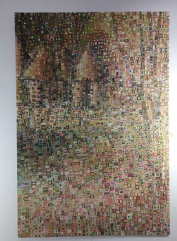 Obra contemporánea nombrada « Village engloutit 2 », Hecho por BOKOUL RENE