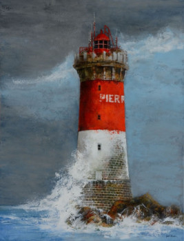 Obra contemporánea nombrada « les pierres noires », Hecho por JEAN GODIN