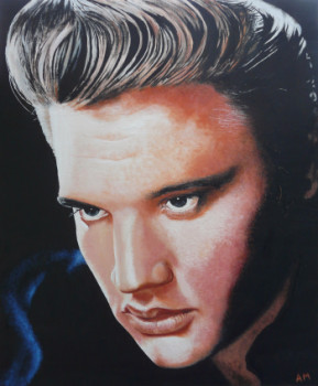 Obra contemporánea nombrada « Elvis », Hecho por ALAIN MAILLOT