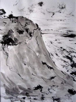 Obra contemporánea nombrada « La côte vers le sud », Hecho por GUILLOU