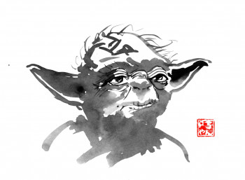 Obra contemporánea nombrada « yoda », Hecho por PECHANE SUMIE