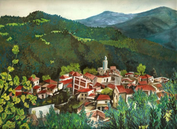 Obra contemporánea nombrada « village kabyle,Algerie », Hecho por MANSOURI