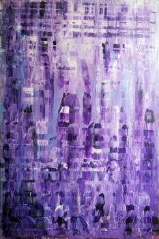 Obra contemporánea nombrada « Purple rain », Hecho por PATRICK JOOSTEN