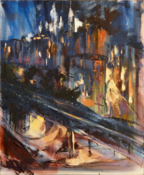 Obra contemporánea nombrada « Pont de Bir Hakeim 4 », Hecho por GENEVIèVE NORMAND