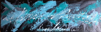 Obra contemporánea nombrada « Vague bleu », Hecho por ERACAMA