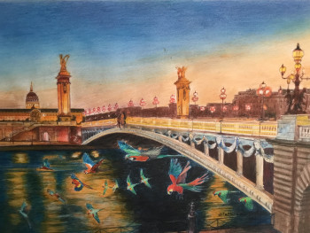 LES PERROQUETS DU PONT ALEXANDRE III En el sitio ARTactif