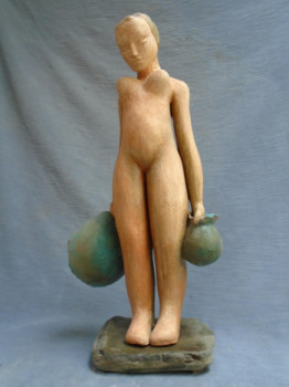 Obra contemporánea nombrada « Porteuse d'eau », Hecho por MARIE RUIZ