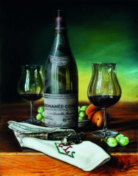 Obra contemporánea nombrada « Romanée Conti 2002 raisins », Hecho por CHRISTIAN LABELLE