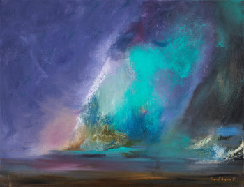 Obra contemporánea nombrada « Ciel mer et orage », Hecho por TCHARTILOGLOU FRANCOISE