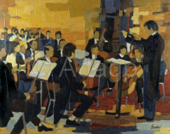 Obra contemporánea nombrada « L'orchestre », Hecho por FRANçOIS BADER