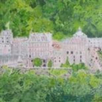 Obra contemporánea nombrada « Heidelberg - château », Hecho por FRANCIS MICHOT