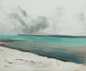 Obra contemporánea nombrada « Mer en hiver », Hecho por LAVENU FRANçOISE