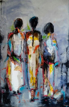 Obra contemporánea nombrada « TROIS SOEURS 2 », Hecho por MIREILLE MAURY