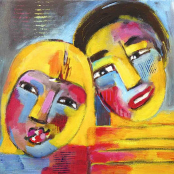 Obra contemporánea nombrada « Couple », Hecho por GISEL NESME