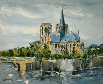 Obra contemporánea nombrada « Notre Dame de Paris   », Hecho por DANIEL BRUNEAUX