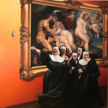 Obra contemporánea nombrada « SISTER SELFIE », Hecho por BRUET