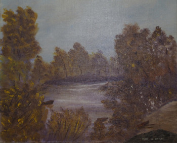 Obra contemporánea nombrada « La rivière », Hecho por KYNA DE SCHOUëL