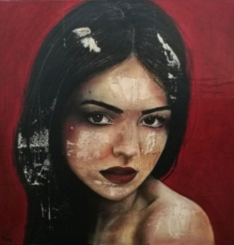 Obra contemporánea nombrada « Rouge 2  », Hecho por FLORE BETTY