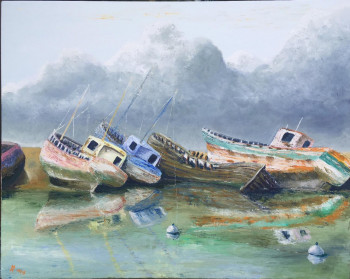 Obra contemporánea nombrada « SIC TRANSIT...ou LE CIMETIERE DE BATEAUX », Hecho por PHILIPPE NEGRE
