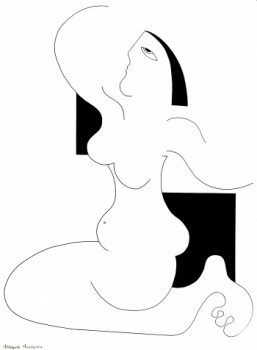 Obra contemporánea nombrada « Elle est elle », Hecho por HILDEGARDE HANDSAEME