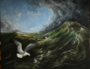 Obra contemporánea nombrada « vague  mouette », Hecho por SOANN