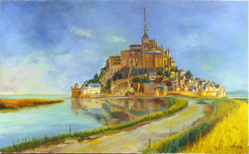 Obra contemporánea nombrada « Mont Saint Michel », Hecho por ADINA LOHMULLER